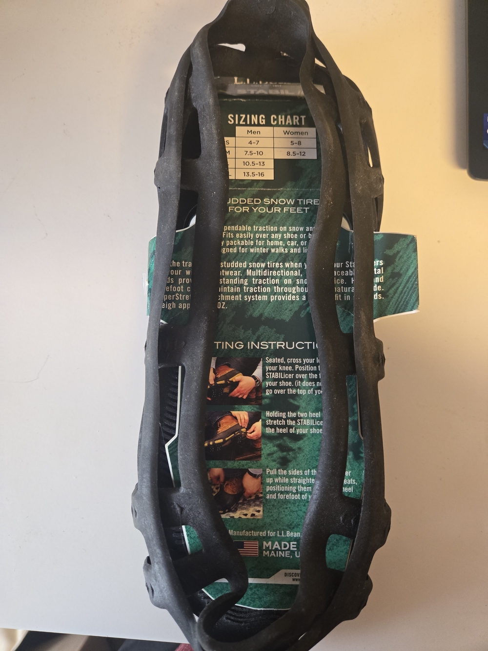 L.L. Bean Adult's Stabalicers Walk Traction Device Sz Large - New